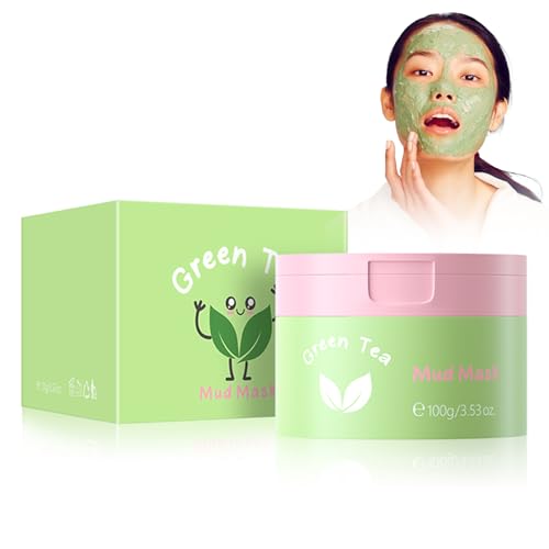 Mascarilla De Arcilla Con Té Verde 100g, Cosmética Natural Contra Granos, Puntos Negros Y Acné, Cuidado Anti-Edad Para Piel Seca E Impura, Mascarilla Purificante En Profundidad Para El Rostro