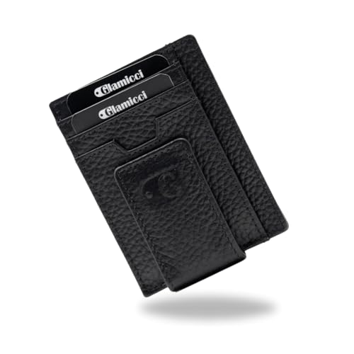 Portefeuille minimaliste pour homme avec pince à billets et étui de cartes