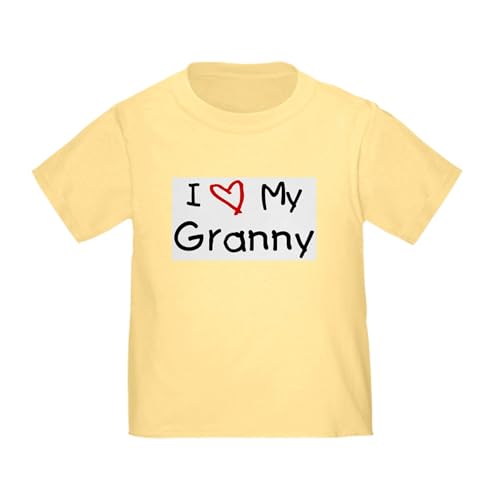 CafePress I Love My Granny Toddler T Shirt Toddler Graphic Tee, 100% Cotton Daffodil Yellow