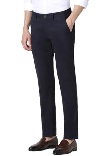 Image of Peter England Men's Regular Fit Mid Rise Pants