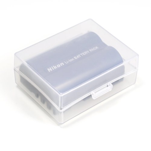 FotoTech Clear Medium Battery Storage Case/Organizer/Holder for Nikon Canon DSLR Camera Rechargeable Li-Ion/AA/AAA / 9V Battery with FotoTech Velvet Bag (3 PCS, Clear)