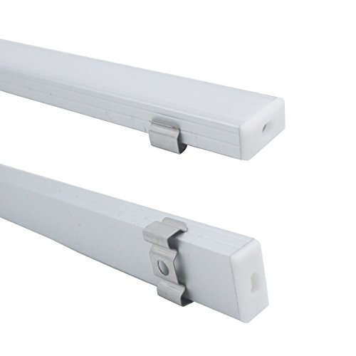 Litever 6-Pack 3.3ft/1 Meter 9x18mm U Shape Aluminum Channels with Diffuser, End Caps and Mounting Clips LED Strip Channels for Max 16mm Wide LED Lightstrip Light Mounting--LL-007-M - Thumbnail 6