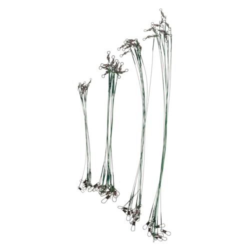 Mikikit 40pcs Steel Fishing Leaders Swivels and Snaps miniatura 1