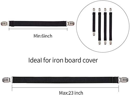 Miniatura 6 de Goodtimes Clips para cubierta de tabla de planchar, almohadillas ajustables para tabla de planchar, sujetadores, mini tirantes, mantienen la
