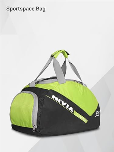 Image of NIVIA Sportspace 2.0 Polyester Gym Bag, Unisex Gym Bags, Adjustable Shoulder Bag for Men, Duffle Gym Bags for Men, Sports Kit, Duffle Bags Travel,Capacity-18 litres