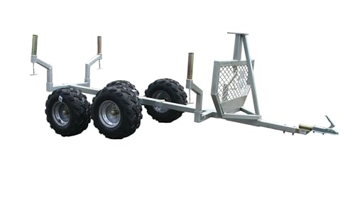 P. Lindberg Holzanhänger,Forstanhänger mit 1.000kg Tragkraft für ATV & Quad