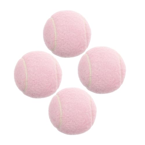CORHAD 4Pcs Rubber Tennis Balls for Beginner Training High Visibility Practice Balls for Young Players Comfortable Grip for Enhanced Skill Development