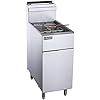 Dukers DCF3-LPG Liquid Propane Gas Commercial Floor Deep Fryer with 3 Tubes Burners 40lb 90,000 BTU