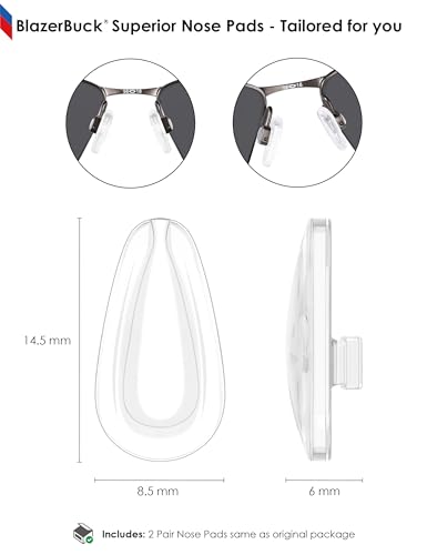 Image of BLAZERBUCK Clear Replacement Nose Piece Pads for Oakley Extender OX3249