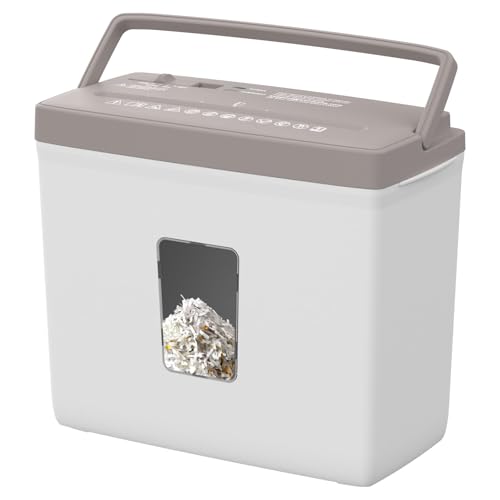 Suntiko 5-Sheet Cross Cut Paper Shredder for Home Office, P-4 High Security Level Document Shredder...