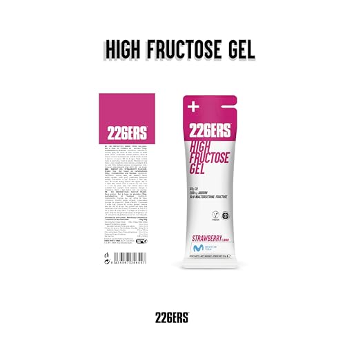 226ERS - High Fructose, Gel Energético para Deportistas, con Maltodextrina y Fructosa, Vegano y Sin Gluten, Aporte Hidratos de Carbono, Sabor Fresa, 1 Gel x 80 g - imagen 5