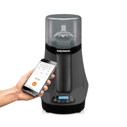 Image of Baby Brezza Smart Baby Bottle Warmer, Breastmilk Warmer + Defroster – Free App - Different Temperatures for Breastmilk + Formula - Universal Fit for All Bottles + Milk Bags - Calentador de Biberones