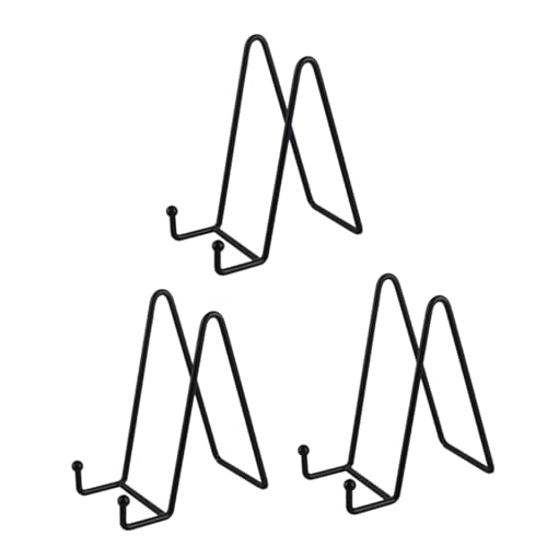 Reviews de Portalienzos más recomendados. 49 LOORGVEL Soporte de Hierro para Marco de Fotos Grande Negro 3 Piezas, Atril para Exhibición de Imágenes, Soporte para Platos Decorativos y Libros, Adecuado para Hogar, Oficina y...