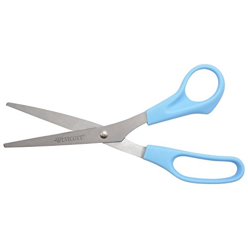 Westcott 8" All Purpose Value Stainless Steel Straight Scissors, Blue (13151) #TOP4
