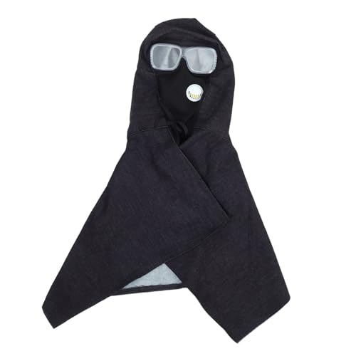 Alipis Sandblasting Hood Cap with Goggles Denim Protective Gear for Sanding Cutting and Labor Breathable Dust for Men and Women