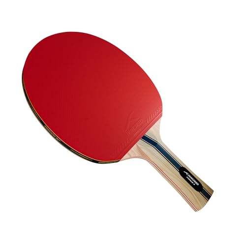 Image of Hundred Force 3 Table Tennis Racket | Control & Spin Focused Paddle | Smooth Handling, Stable Speed | Perfect for Intermediate and Competitive Play - Red /Black