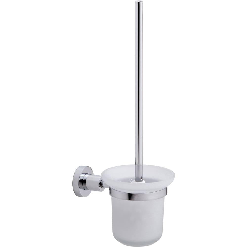 Tesa Uk Standard Tesa® Loxx Toilet Brush, High Gloss Chromed Metal, Self-Adhesive, Adhesive Mounting Technology, 160 Mm X 379 Mm X 112 Mm