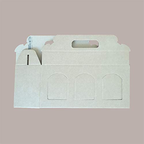 Porta Vasetti Lucgel In Cartone - 3 Fori Per Vasetti Di Creme E Salse, Confezione Da 10 Pezzi - Foto 6