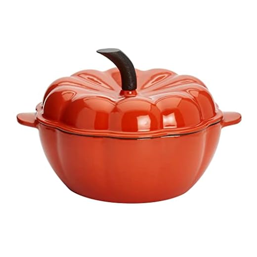 Denmark Tools For Cooks Enameled Cast Iron Pumpkin Dutch Oven, 2-quart