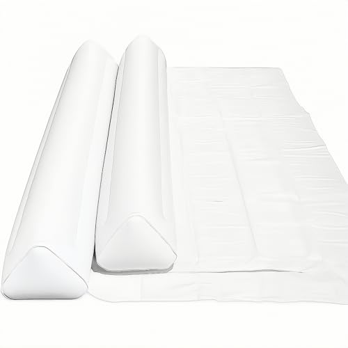 AevQuas - 2-Pack Inflatable Bed Guard, 120CM Inflatable Safe Bed Rail for Toddlers Elderly, Secure Travel Bed Bumpers, Anti-Fall Cot Bed Barrier Guardrail, Sleep Safety Blow Up Bed Edge Protector for All Beds