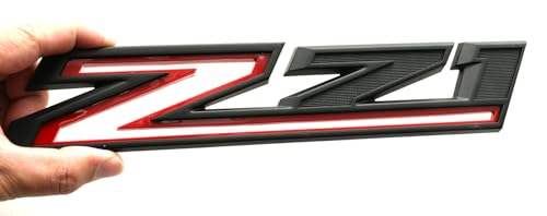 Image of 2 Pack 2019-2025 Z71 Emblem Decals Side Badges Compatible with Silverado Z71 Parts 84632695 (Black Red)