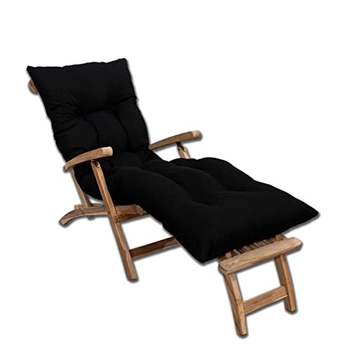 Bananair - Coussin Bain de Soleil Chaise Longue - Épais, Ultra Confortable, Design Matelassé - Fabriqué en France - Matelas Transat avec Scratchs, Facile à...