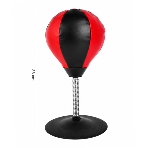 Image of Oblivion Desktop Reflex Boxing Speed Ball with Suction Base Punching Ball Stress Relief Toy Spring Punch Trainer for Hand Eye Coordination Fitness Fun Office Home Workout and Kids Adults Exercise