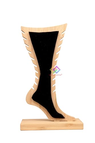 Image of Wooden Fancy Mannequin Anklet Toe Ring Payal Mannequin Leg Foot Jewellery Display Stand Holder (1 Pcs)