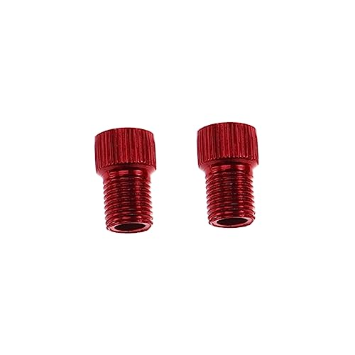 Set Adaptadores de Válvula para Bicicleta INOOMP Aleación de Aluminio Ligero Rojo para Bicicletas Eléctricas y Autos miniatura 1