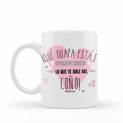Wondernastic Taza que guapa estás / Taza desayuno con frase original y divertida Cover