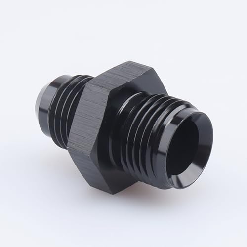 AC PERFORMANCE Male Inverted Seat 5/8 x 18 Thread to -6 AN Flare Adapter Straight Aluminum Black