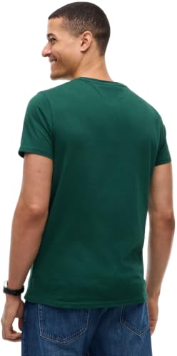 Tommy Jeans TJM Original Herren-T-Shirt, schmale Passform, kurzärmelig, Grün (Samtgrün), S – Ansicht 2
