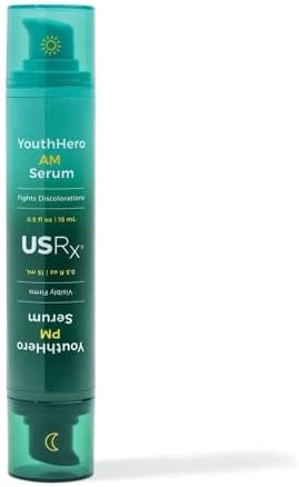 Urban Skin Rx® YouthHero AM/PM Serums | 2-In-1 Dual-Formula Delivery Targets Sun Damage + Discolorations, Fine Lines + Wrinkles & Visibly Firms Skin, Cruelty Free, All Skin Types | 1.0 Fl Oz Total