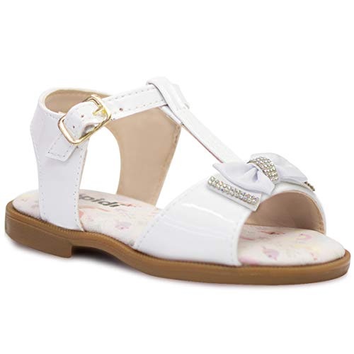 Sandália Rasteira Infantil Menina Moda 92 (21, Branco)