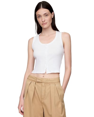 Image of Gap Women Fitted Sleeveless Round Neck Blouse