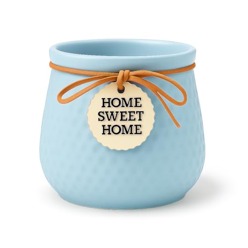 Image of Yo Green Ceramic Plant Pot for Indoor & Outdoor, Modern Planter for Home & Office Decor, Durable, Stylish Finish, Ideal for Tabletop, Shelf, Balcony, Great Gift Idea (Blue, 3 Inches)