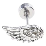 Pendientes de ala de aleación, joyería de moda, cómodos para uso diario, accesorios de oreja de moda, One Size, como se describe, como se describe
