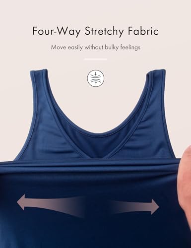 Image of MANCYFIT Womens Full Slip Tank Top Dress Slip Sleeveless Under Dress Wide Straps