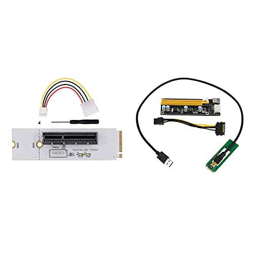 Bloepum M.2 Key M to PCI-E 1X 4X Adapter Card to NGFF 4X Signal M.2 NVMe & NGFF M.2 M Key to USB 3.0 PCI-E Riser Card