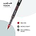 uniball Vision Roller Ball Pen, Stick, Micro 0.5 Mm, Red Ink, Gray/red Barrel, Dozen
