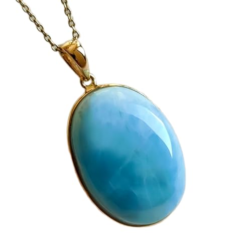 Pendentif larimar naturel et collier argent 925 gmpd_0264