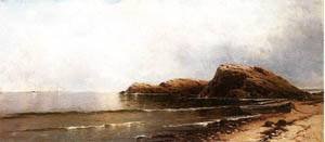 Peinture à l'huile Rocky Seacoast William Trost Richards 12 x 16 Pouces