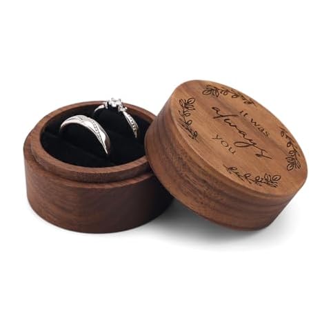 Boîte à Bagues NQEUEPN en Bois Cover