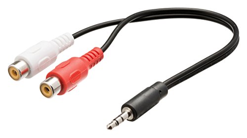 Valueline VLAP22250B02 - Câble audio stéréo - 3,5 mm Mâle vers 2x RCA Femelle - 20cm
