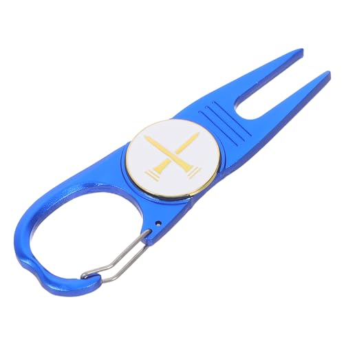 EXCEART ゴルフピッチマーク修理ツール アルミ合製耐久ゴルフ果嶺フォーク ポータブル芝生修復アクセサリー ゴルファー向けパット用マーカ