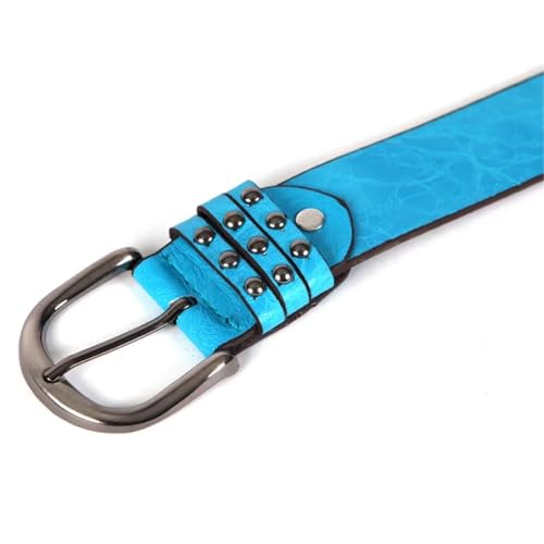 Women's Decorative Belt Women's Belt All-match PU Leather Alloy Pin Buckle Solid Color Personality BlueBelt Female2