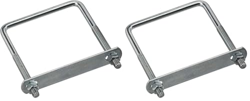 Image of National Hardware N222-398 2192BC Square U Bolt in Zinc Plated (Pack of 2)
