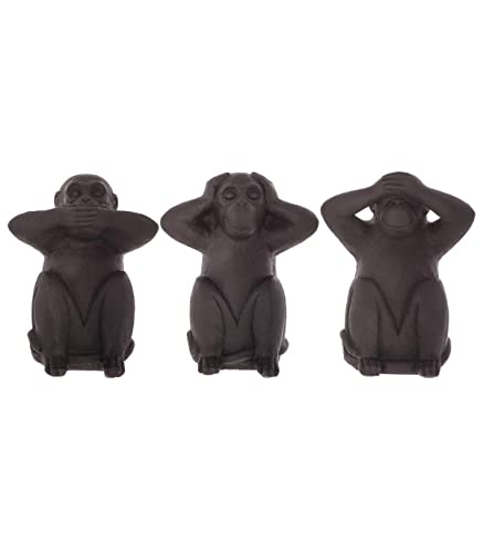 Atmosphera - Lot de 3 singes Sagesse en résine H23