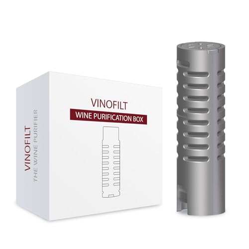 Wine Wand Filter Sulfite Purifier: Wine Filters Remover Histamines Sulfite - 8 Pack Filter Box Cartridge Replacement Accessories (Silver)
