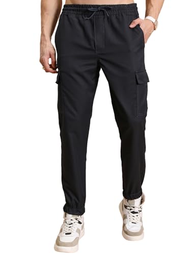 Image of Highlander Men's Cargo Jogger Trousers| Utility Pockets | Trouser for Men | Men Trousers